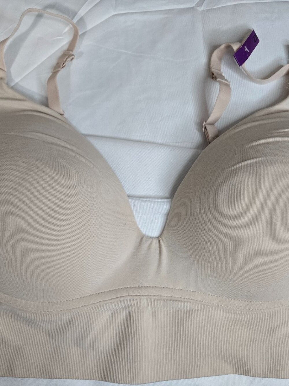 Maidenform 2XL cream padded wireless seamless lift DM2316 bra